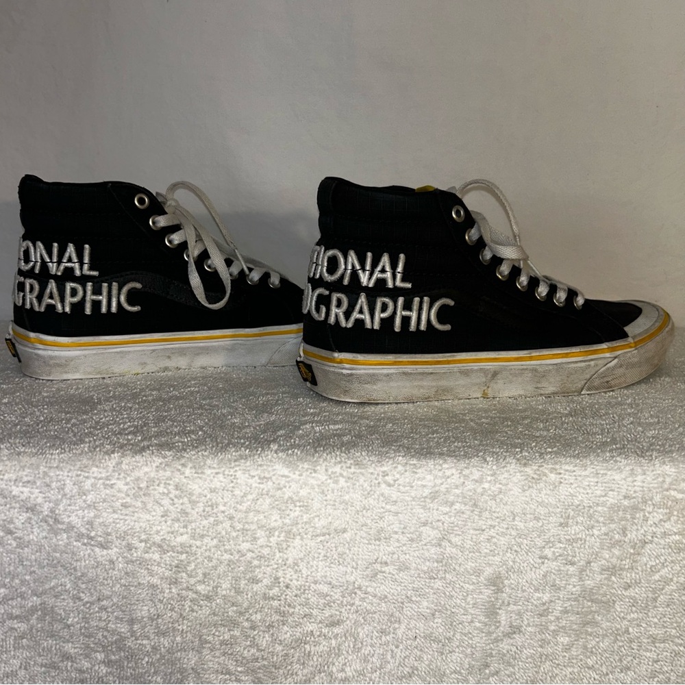 National Geographic x Vans Sk8-Hi - Unisex Men's 7/Women's 8.5 Black & Yellow - Picture 7 of 15